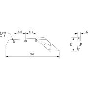 Лемех в сборе с долотом правый РЗЗ.11.31.400