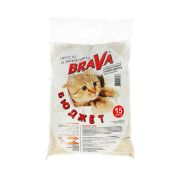 BRAVA Бюджет наполнитель минеральный впитывающий для кошачьих туалетов 15л