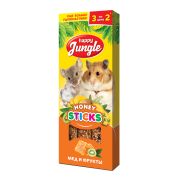 Happy Jungle лакомство палочки для мелких грызунов мед и фрукты 90г 3 шт.  J213