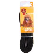 Зооник Поводок для собак Капроновый 3м*20мм Черный Лайт