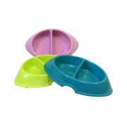 Миска для собак и кошек ZooExpress Овальная двойная 2*0,4л