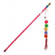 Дразнилка-удочка для кошек Шарики с кисточкой