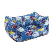 Лежанка ZooExpress «Оригами» №2 поплин лазурная 43*32*21 см