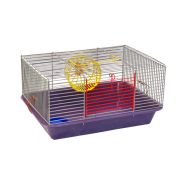 Клетка ВАКА для джунгариков «Крепыш 1», с миской и колесом 320х235х155