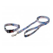 Комплект Hello Pet BUA28 Фотопринт-Шнауцер Ошейник+Поводок нейлон 15ММ*1,27М