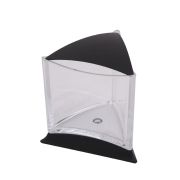 Аквариум треугольный для рыбки петушка со светодиодной лампой, черный