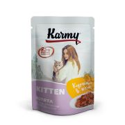 Влажный корм KARMY KITTEN/ Курица в желе/ для котят до 1 года, беременных, кормящих кошек, 80г.