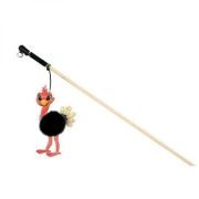 GoSi Игрушка для кошек Махалка-дразнилка Страус на веревке