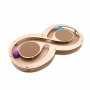 GoSi игровой трек «Восьмерка» с шариками и когтеточкой из гофрокартона