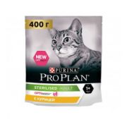 Сухой корм Pro Plan для стерилизованных кошек и кастрированных котов с чувствительным пищеварением, с курицей,400гр