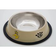 Миска нескользящая бежевая с рисунком VM-2509 (D), 900 мл