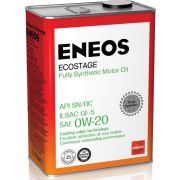 Масло моторное ENEOS Ecostage, синтетическое, 0W-20, SN, 4 л