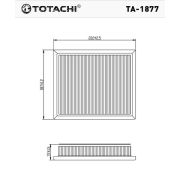 Фильтр воздушный TOTACHI - TA-1877 A-1027 17801-37020 MANN C 22 009