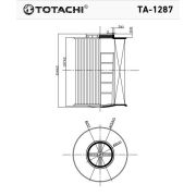 Фильтр воздушный TOTACHI TA-1287 7M519601AC MANN C 16 134/1