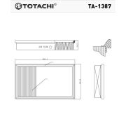 Фильтр воздушный TOTACHI TA-1387 A-1029 17801-38010