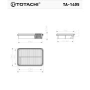 Фильтр воздушный TOTACHI TA-1405 A-171 17801-55020 MANN C 2535