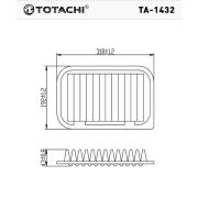 Фильтр воздушный TOTACHI TA-1432 A-199 17801-20040 MANN C 32 003