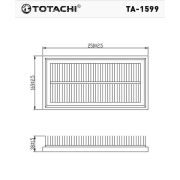 Фильтр воздушный TOTACHI TA-1599 A-463 16546-HC000 MANN C 2562