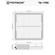 Фильтр воздушный TOTACHI TA-1750 96182220 MANN C 2229