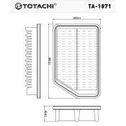 Фильтр воздушный TOTACHI TA-1871 28113-3X000 MANN C 26 022