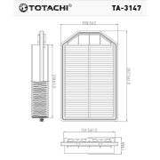 Фильтр воздушный TOTACHI TA-3147 A-895 V 17220-RZA-Y00 C 27 002
