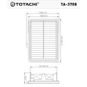 Фильтр воздушный TOTACHI TA-3708 A-898V 172205R0008