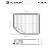Фильтр воздушный TOTACHI TA-3839 A8004 V 17220R5AA00