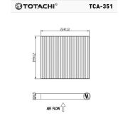 Фильтр салона TOTACHI TCA-351 AC-110 E 27891-BM400 CU 2345