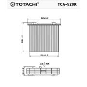 Фильтр салона, угольный TOTACHI TCA-520K XR500058D CUK2230