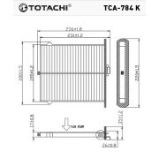 Фильтр салона, угольный TOTACHI TCA-784K AC-407 E/EX KD45-61-J6X CUK 24 009