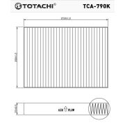 Фильтр салона, угольный TOTACHI TCA-790K 272774BU0A CUK25003