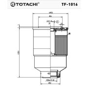 Фильтр топливный TOTACHI TF-1016 FC-158 23303-64010 MANN WK 828 x