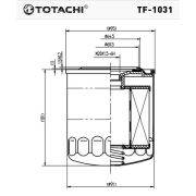 Фильтр топливный TOTACHI TF-1031 FC-318 ME016823