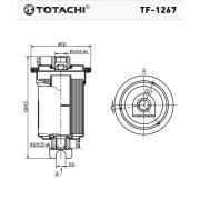 Фильтр топливный TOTACHI TF-1267 FC-188, FC-155 23300-79175 MANN WK 614/24X