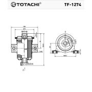 Фильтр топливный TOTACHI TF-1274 FC-183 23300-19295 MANN WK 614/36 x