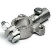 Клемма аккумуляторная литая «-» , болтовое соединение, под провод сеч. 16 мм2,латунь, м8 + м6 738 AX