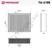 Фильтр воздушный TOTACHI TA-4108 OEM 1109110XKZ1DA