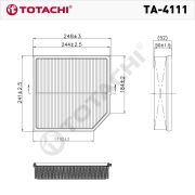 Фильтр воздушный TOTACHI TA-4111 OEM 2032061800