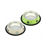 Миска Для Собак Металлическая Цветная Рисунок 2,8л