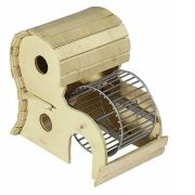 Домик RP8581 д/грызунов 2-х Этажный С Колесом D90 Снизу