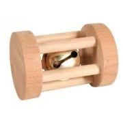 Trixie Игрушка для грызунов «Барабан с бубенчиком», 3,5 х 5 см, дерево