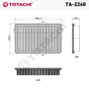 Воздушный фильтр TOTACHI TA-2240 OEM 2811322051 MANN C2559