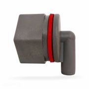 Клапан в ведро для выпойки, серый, пластмассовый, РОССИЯ