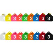 Бирка ушная, 55х55мм, двойная, под щипцы, с надписью, средняя, РОССИЯ