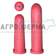 Соска резиновая, 100 мм, красная, крестовый разрез