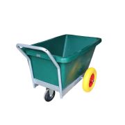 Тележка пластмассовая, 250 кг, оцинк.рама, ось Ø 25мм, полиурет. колеса, БЕЛАРУСЬ