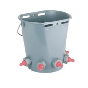Ведро для выпойки ягнят, пластиковое, 8л, с 5 сосками, ГЕРМАНИЯ