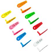 Бирка ушная, 50х15мм, двойная, под щипцы, с надписью, «Лепесток», РОССИЯ