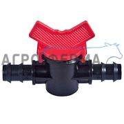 Вентиль для шлангов, пластиковый Ø20х20мм, БЕЛАРУСЬ