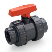 Кран шаровый ПВХ, Ø 75 мм, (под клеевое соедин.), РОССИЯ